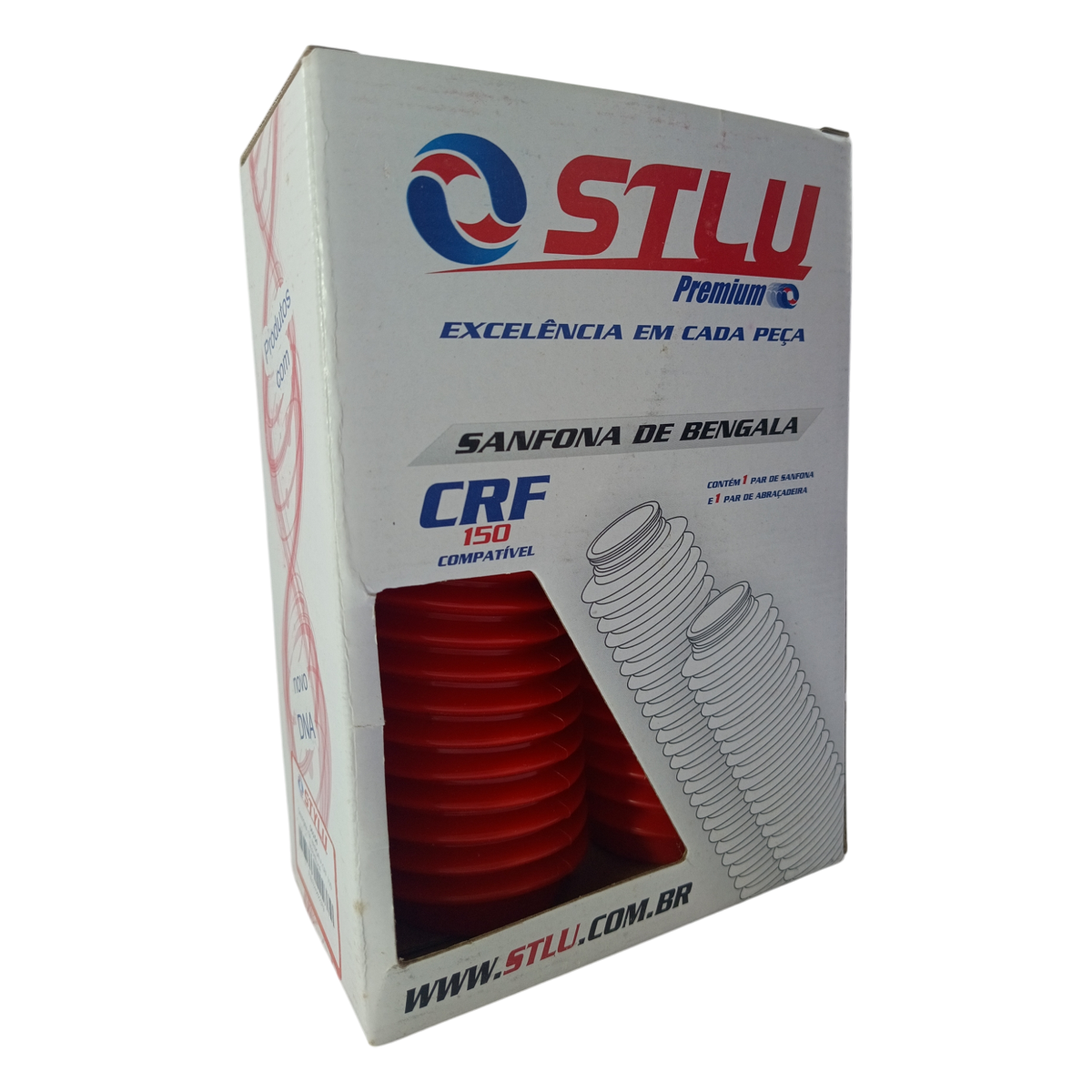 Sanfona da Bengala Crf 150 Bros 150 Bros 160 21 Dentes - Vermelha - Imagem 2