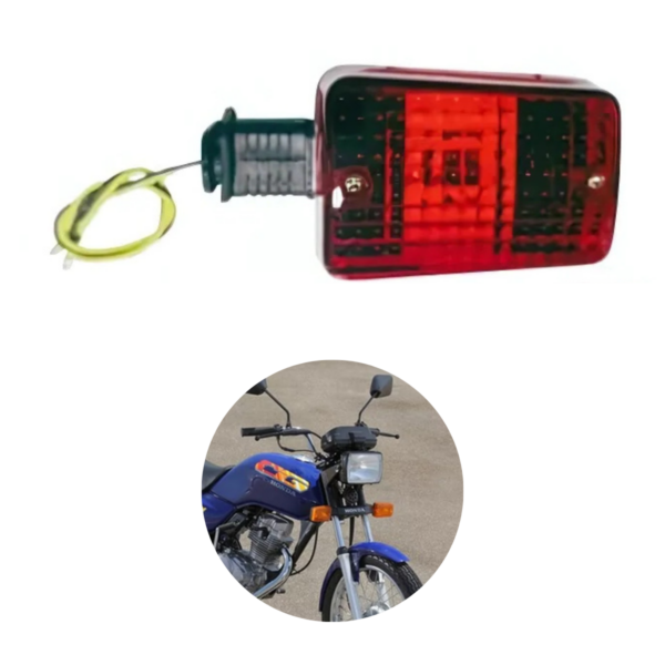 KIT 4 Pisca Seta da Honda CG 125 Today Titan 83/99 com fiação VERMELHO - Image 2
