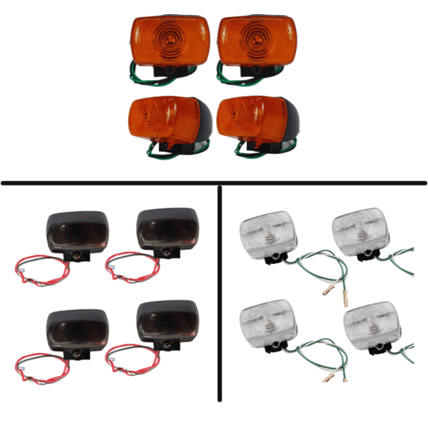 KIT 4 Pisca Seta Bros 125/150 -Tornado 250 - XLR 125 - XR 200 - XR 250 - POP 100 [ CRISTAL | AMBAR | FUMÊ ]