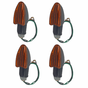 KIT 4 Pisca Seta Mini Flecha Universal LENTE AMBAR C/ Lampada - ROSCA M10