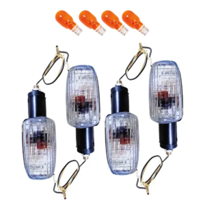 KIT 4 Pisca Seta da Honda Titan 125/150 00/08 - Fan 125/150 05/08 - Com coxim - CRISTAL