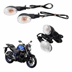 Kit 4 Pisca Seta Yamaha Xt 660 05/18 - MT03 17/20 - Modelo Original - COM LENTE CRISTAL E LÂMPADA AMBAR