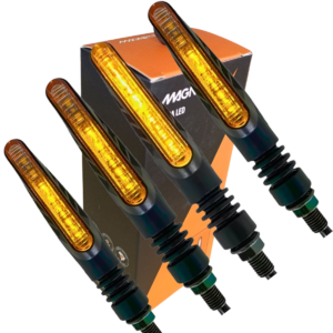 KIT 4 Seta Piscas Led Sequencial Moto - Universal - Magnetron