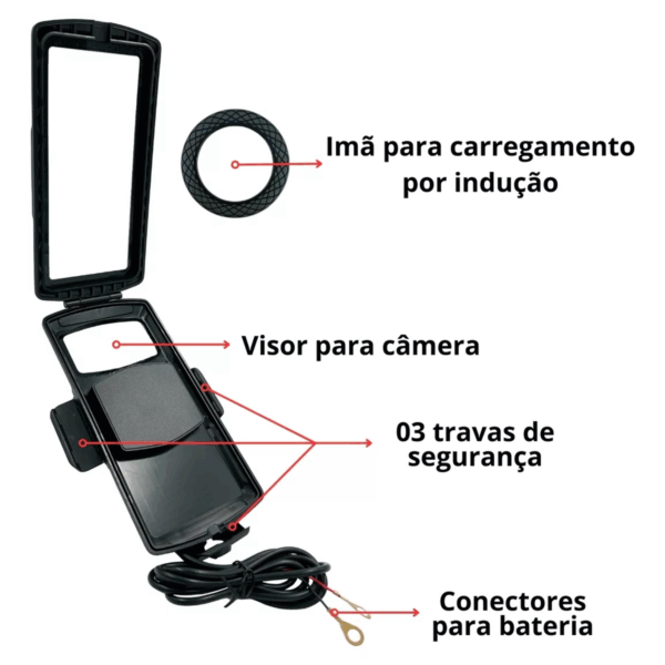 Suporte para Celular À Prova D’água Carregador por Indução - Image 2