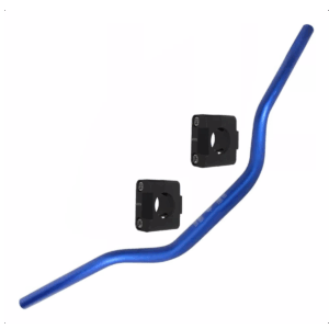Guidão para moto Esportivo Alto Modelo Naked  Com Adaptador Universal AZUL