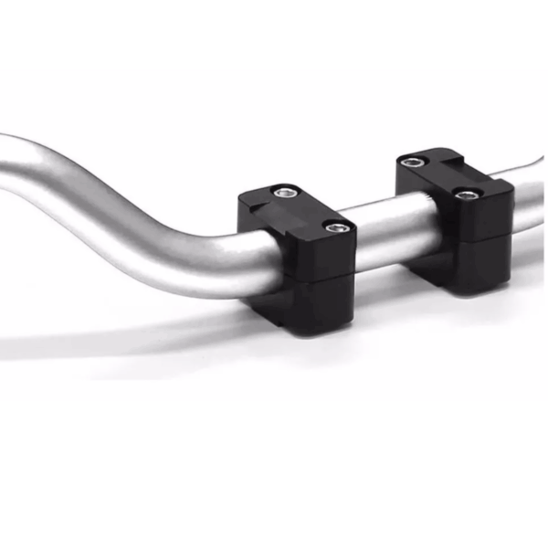 Guidão para Moto Esportivo Alto Modelo Naked  Com Adaptador Universal - PRATA - Image 3