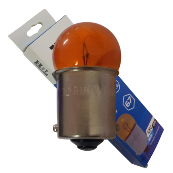 Caixa com 10 Lâmpadas do Pisca CG TITAN CB YBR BA15s 12V 10W LARANJA - Image 5