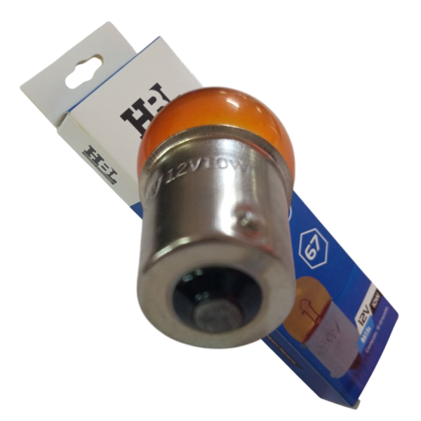 Caixa com 10 Lâmpadas do Pisca CG TITAN CB YBR BA15s 12V 10W LARANJA - Image 6