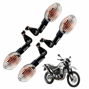 Kit 4 Pisca Seta Yamaha XT 660 05/18 - MT03 17/20 - Modelo Original - COM LENTE CRISTAL E LÂMPADA AMBAR