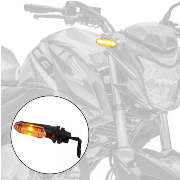 Par de Pisca Seta Sequencial CB 250F Twister 16/23 Sem Rele Modelo ESPORTIVO - Image 2