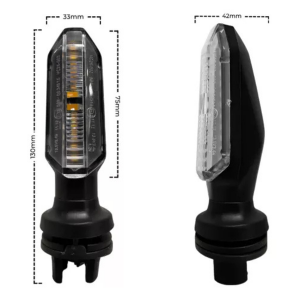 Par de Pisca Seta Sequencial CB 250F Twister 16/23 Sem Rele Modelo ESPORTIVO - Image 3