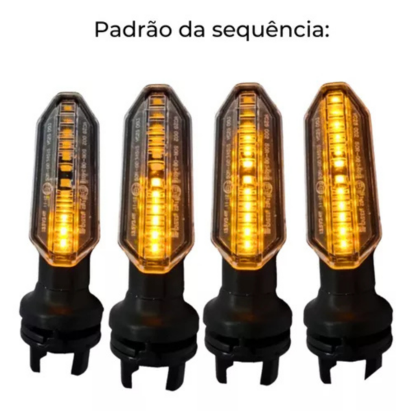 Par de Pisca Seta Sequencial CB 250F Twister 16/23 Sem Rele Modelo ESPORTIVO - Image 4