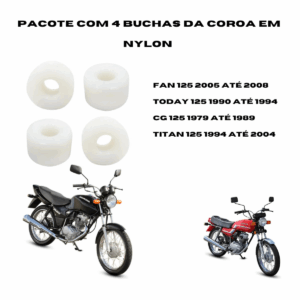 Bucha da Coroa em Nylon CG Fan Today Titan 125 04 Buchas